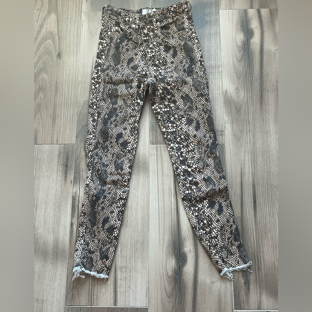 Free people snake print pants.